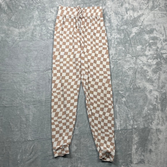 BKE Youth Other - BKE Youth Jogger Pants Medium Tan White Checkered